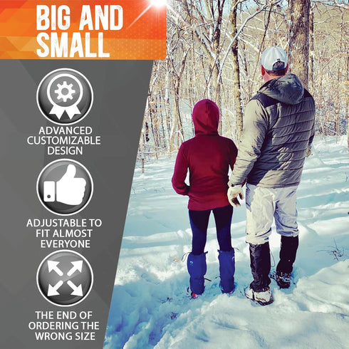 Pike Trail Waterproof Adjustable Leg Gaiters for Hiking in Mud, Sand, and Snow - Hunting and Climbing
