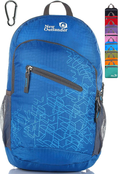 Outlander Packable Handy Lightweight Travel Hiking Backpack Daypack - Dark Blue-L