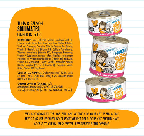 Weruva Best Feline Friend (B.F.F.) Tuna & Tilapia Twosome Cat Food, 3 oz Can (Pack of 24)