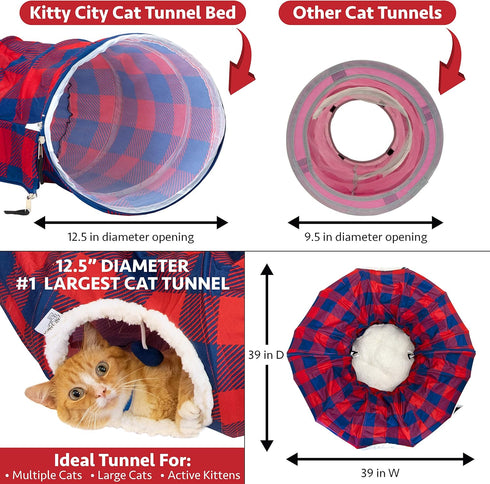 Plaid Tunnel Bed