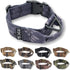 Heavy Duty Dog Tactical Collar with Handle - 1.5in Width Training Military Collar for Medium Large Dogs (Black Camo)