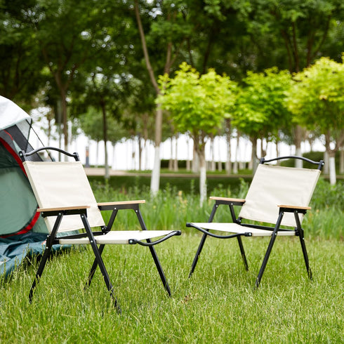 Set 2, 280lbs Portable Folding Camping Chair of NoblleSprout Lightweight Durable Compact Outdoor Travel Chairs