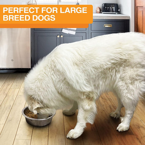 Neater Pet Brands Extra Large Stainless Steel Dog and Cat Bowls, Metal Food and Water Dish (12 Cup)