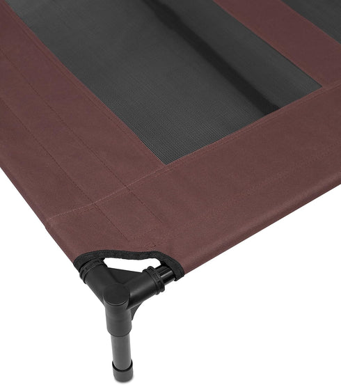 Internet's Best BIRDROCK Home Dog Cot - Elevated Dog Bed, 36 x 30, Cool Breathable Mesh, Medium, Brown