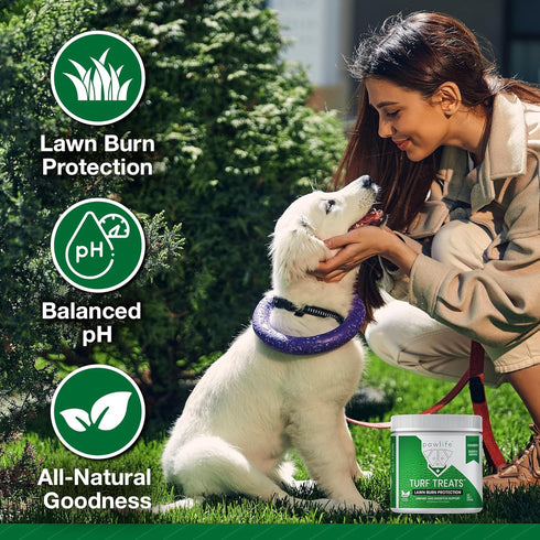 Green Grass Dog Chews - 120 Turf Treats Repair, Veterinarian Formulated Dog Urine Neutralizer for Lawn Protection