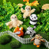 7 Pieces Dog Squeaky Toys, Hide and Seek Activity Puppy Chew Toys, Plush Woodland Friends with Squeakers
