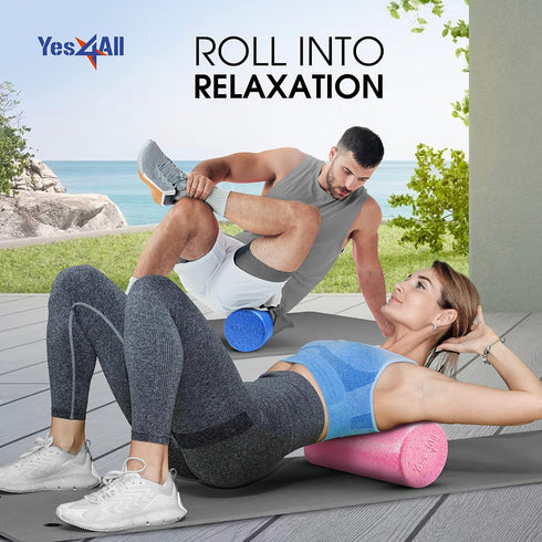 Yes4All High-Density Foam Roller - 12, 18, 24, 36 Inch for Back Pain Relief, Yoga, Exercise, Physical Therapy, Muscle