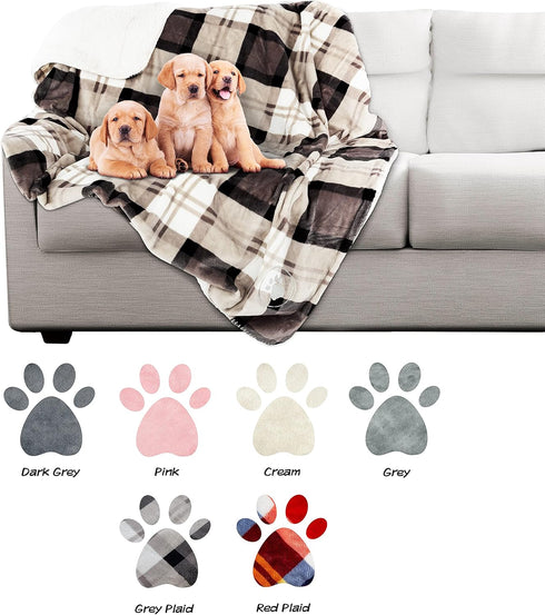 PETMAKER Reversible Waterproof Pet Blanket - Gray | Protects Couch, Car, Bed from Spills, Stains, or Fur - Dog and Cat