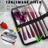 VANDBAO Portable Travel Utensils, Reusable Silverware with Case for Fixing Tableware, 9 Pieces Stainless Steel Stable Flatware Set, Camping Picnic Cutlery Set (Purple Set) by VANDBAO