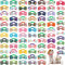 80 Pcs Dog Bows, Assorted Pattern Bow Ties for Small Dogs, Dog Bowtie Collar Bows for Small Medium Puppy Pet