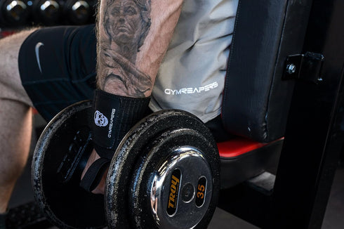 Gymreapers 18" Weightlifting Wrist Wraps (IPF Approved) with Heavy Duty Thumb Loop, Best Support for Powerlifting