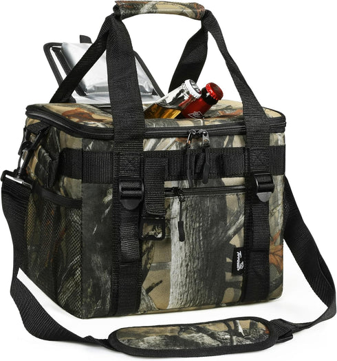 Tirrinia Large Insulated Cooler Bag, Outdoor Leakproof Cooler Box with Adjustable Shoulder Strap for Camping, Picnic