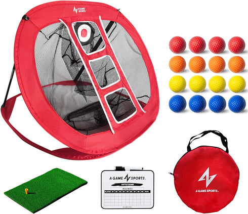Golf Chipping Net, Pop Up with Mat, Indoor/Outdoor Golf Practice Nets for Chipping Accuracy