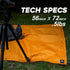 Multicloth 2.0 Water Resistant Ultralight Backpacking Camping Tarp | 1.9oz Orange | 56 x 72 inches