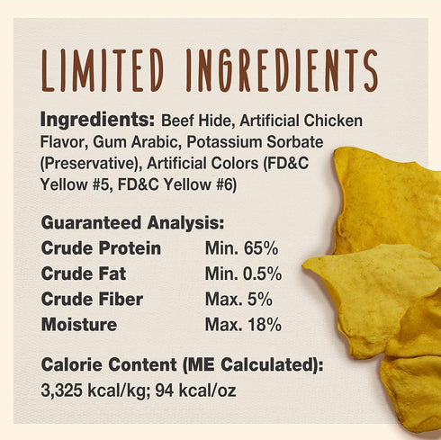 Cadet Premium Grade Beef Hide for Dogs, Rawhide Long Lasting Chews, Chips, Curls & Rolls for All Dog Sizes