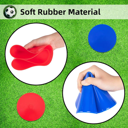 Vhxorrz 9/10 Inch Spot Markers Floor dots Non-Slip Rubber Agility Markers Flat Field Cones for Gym/PE Soccer Football