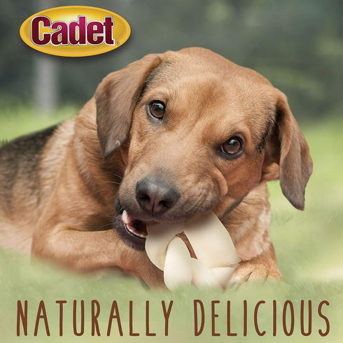 Cadet Premium Grade Beef Hide for Dogs, 5 Inch, Long Lasting Rawhide Donut Bone, Single Ingredient