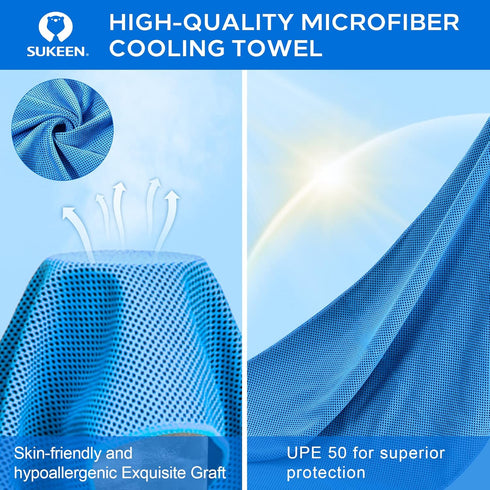 (40"x12") Sukeen Cooling Towel Bulk Ice Towel,Soft Breathable Chilly Towel,Microfiber Towel