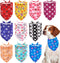 10PCS Big Dog Bandanas for Large Breed Paw Print, Extra Large XL XXL Triangle Bibs & Head Scarves for Boys, Girls