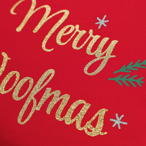 Fitwarm Merry Woofmas 100% Cotton Dog Christmas Outfits, Lightweight Holiday Dress with Bowknot, Red XXS