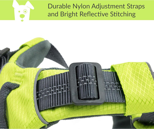 Tuff Mutt Dog Harness for Medium & Large Breeds, Easy On Easy Off with No Pull Front Chest Clip