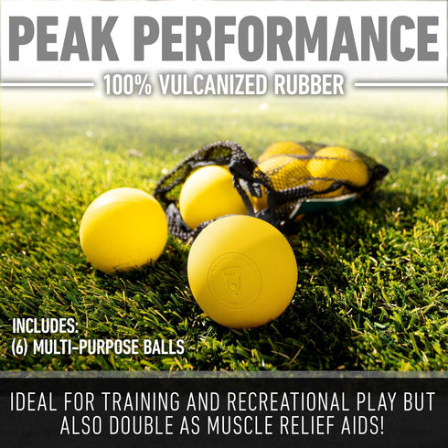 63mm Franklin Sports Lacrosse Balls - Official Size Lax Balls for Practice - Rubber Outdoor Lacrosse Balls - Great