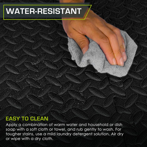 24 24 48 12 ProsourceFit Puzzle Exercise Mat in, EVA Interlocking Foam Floor Tiles for Home Gym, Water-Resistant Mats