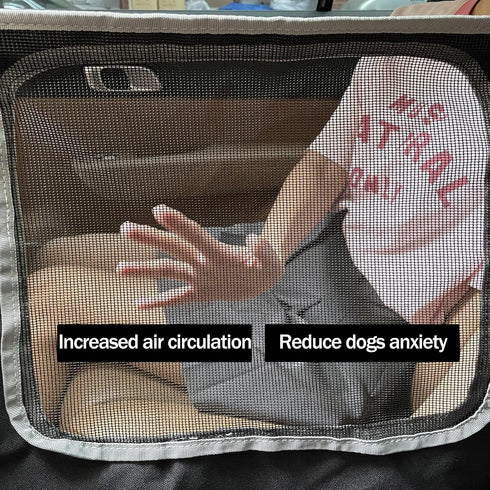 Hammock njnj Dog Car Seat Cover for Back Seat - Waterproof Dog Half for Cars with Mesh Window,Scratchproof Pet Backseat