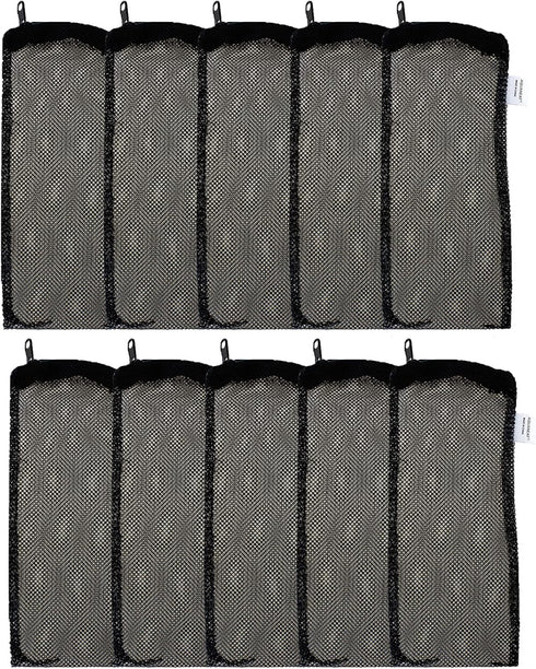 AQUANEAT 10pcs Aquarium Filter Media Bags, Coarse Mesh Bags 3”x8”/5.5”x8”, Plastic Zipper for Carbon