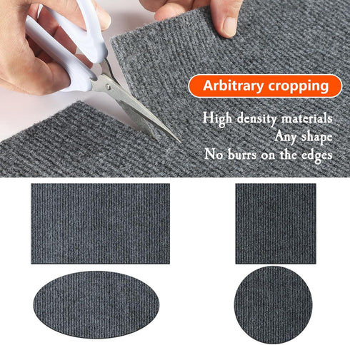 79 * 20 in Easy-Cut Cat Scratch Pads Mat, DIY Floor Protector for Doorway Porch, 6.56ft Cat Pad with Free Sticker
