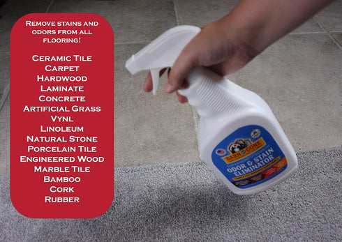 Superhero Strength Stain & Pet Odor Eliminator, Enzyme Carpet Cleaner Spray for Pets, Urine Destroyer