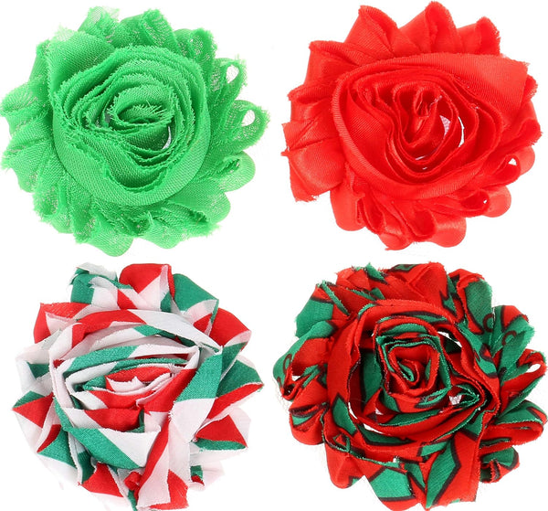 BoomBone Christmas Dog Collar Flowers Accessory, Flower Charms Sliders for Holiday Collars