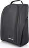 Golf Shoe Bag, Zipper Sports Shoe Strap Bag with Side Accessory Pocket for Golf Accessories (Black)