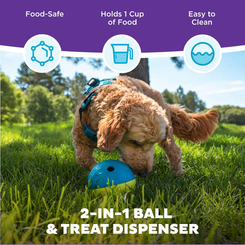 1 4.8" Outward Hound by Nina Ottosson Treat Tumble Interactive Food-Dispensing Dog Puzzle Ball, Level Beginner, Small