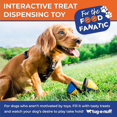 Tug-E-Nuff The Clam | Compact Dog Treat Dispenser Toy - Ideal for Interactive Dog Training, Size 4.5 inches