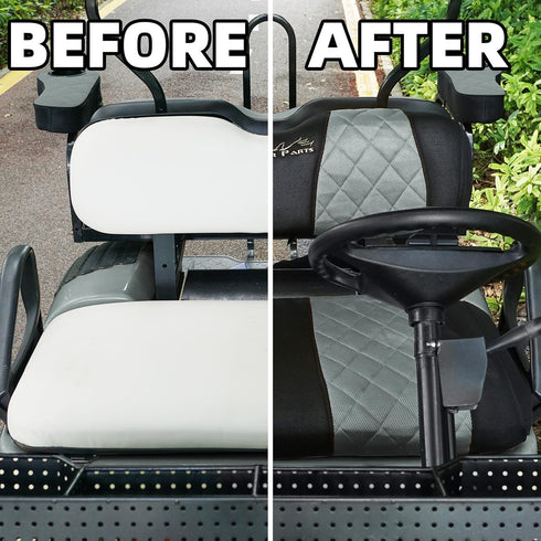 Golf Cart Seat Covers for EZGO TXT and RXV, Breathable Washable Sandwich Mesh Air Spacer, Renew Your Cart