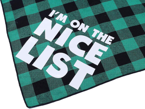 JPB Christmas Dog Bandana Pack of 4 Classic Buffalo Plaid Pets Scarf Triangle Bibs Kerchief Set