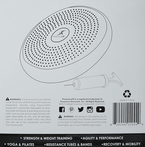 ProsourceFit Core Balance Disc Trainer - 14” Diameter with Pump for Improving Posture, Fitness, Stability