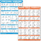 QuickFit 2 Pack Stretching Exercises & Sliding Bench Workout Poster Set - Compatible with Total Gym