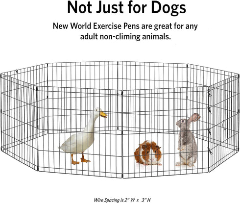 18-Inch 16 Set New World by MidWest Homes for Pets Exercise Pen, for Indoor and Outdoor use, Sq Feet of Play, Folding