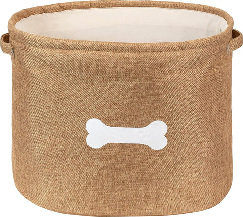 Park Life Designs Dog Toy Basket, Stylish Storage Solution for Pets Including Cats, Puppies, Kittens | Capri, Tan,