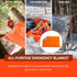Survive Outdoors Longer Emergency Blanket - 90% Heat Reflective, Waterproof & Windproof, 56" x 84", 4 Pack, Orange