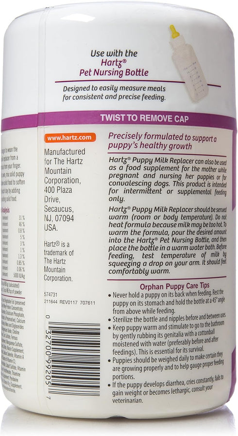 12oz Hartz Powdered Puppy Milk Replacer