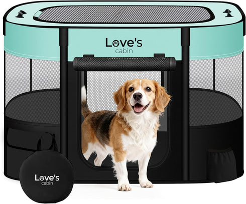 Love's cabin Pet Puppy Dog Playpen, Large Dog Tent Crates Cage Indoor/Outdoor,