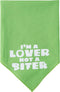 Mirage Pet Products Lime Green I'm a Lover Not a Biter Screen Print Bandana for Pets, Small