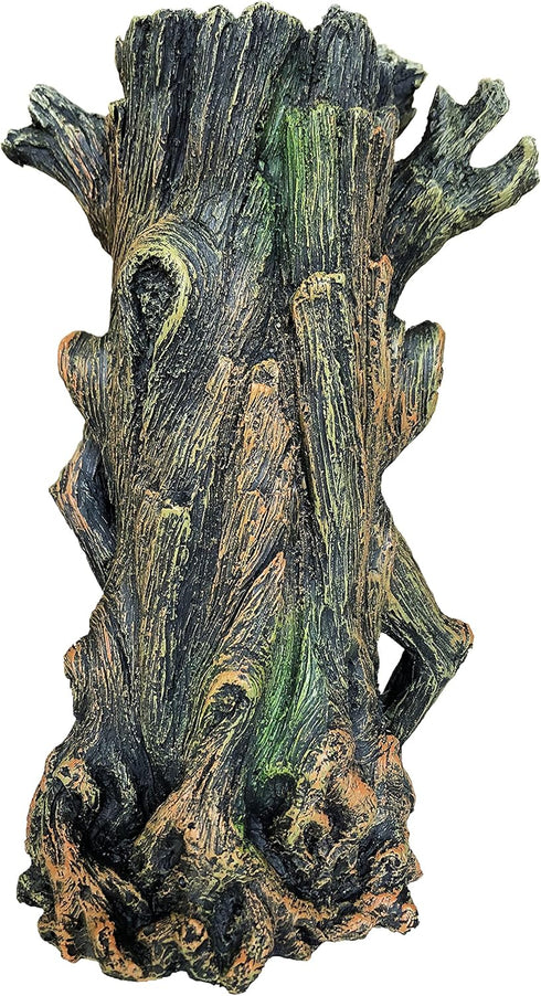 Fish Tank Tree Trunk Decorations, Lifelike Hollow Wood Ornament for Fish to Swim Through