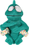 goDog Double Chew Guard Mesh Amphibianz Chameleon Squeaky Dog Toy - Teal, Large
