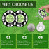 Golf Green Reader, 2 Pack, Golf Ball Marker with High Precision Horizontal Bubble, Gift for Men