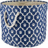 Bone Dry Pet Storage Collection, Nautical Blue Small Round Lattice Paw Print