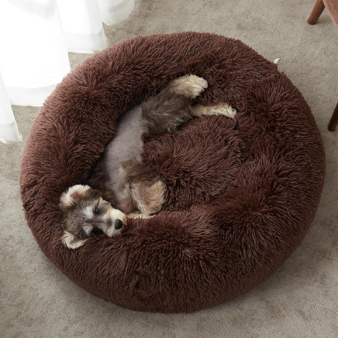 WESTERN HOME WH Calming Dog Bed & Cat Bed, Anti-Anxiety Donut Cuddler, Cozy Soft Round Bed for Small Medium Dogs and